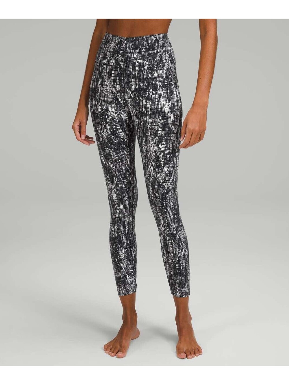 Lululemon InStill High-Rise Tight 25" Lino Slide Alpine White Black Size 6 Women